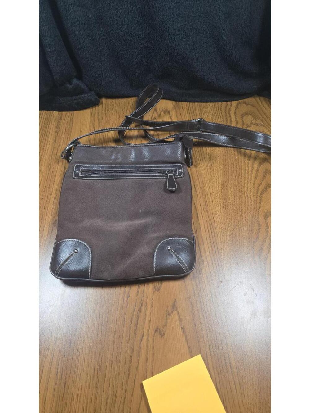 Brown Crossbody Shoulder Bag with Zipper Pocket